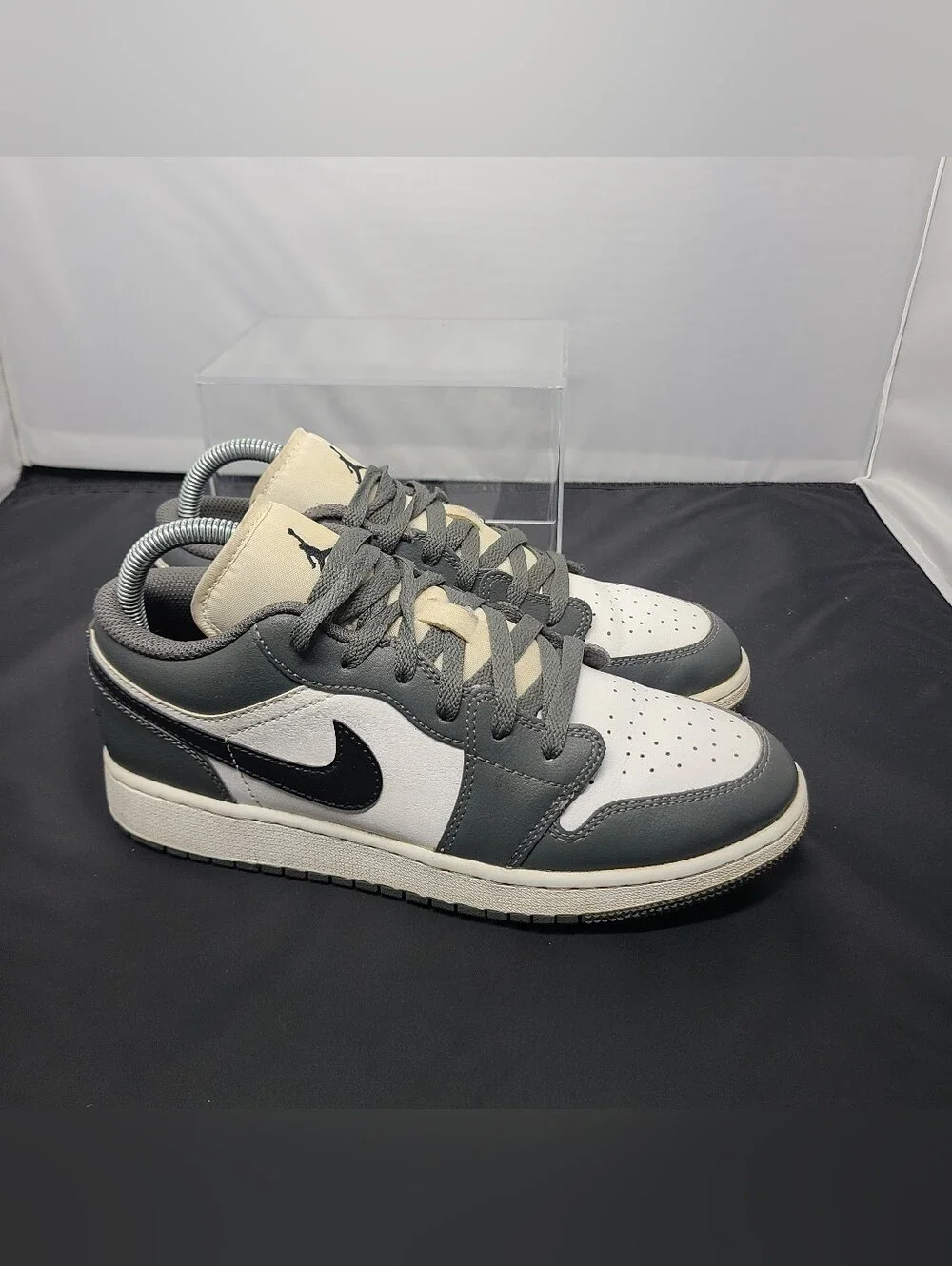 Air Jordan 1 Low GS 'Iron Grey Black' 553560-152 Youth size 7Y